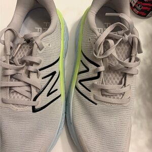 New Balance Light Gray Mesh Athletic Sneakers